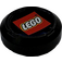 LEGO Velký Hockey Puck s LEGO logo Samolepka (44848)