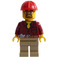 LEGO Konstrukce Supervisor s Flannel Košile Minifigurka