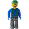 LEGO Stavební dělník s Zelená Víčko Minifigurka