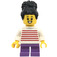 LEGO Dívka s Striped Košile Minifigurka