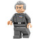 LEGO Grand Moff Tarkin s Šedá Uniform a Dozadu učesané Vlasy Minifigurka