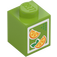 LEGO Limetková Kostka 1 x 1 s Juice Carton (3005 / 95666)