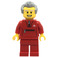 LEGO Muž v Červená Tracksuit Minifigurka