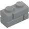 LEGO Střední kamenná šedá Kostka 1 x 2 s Embossed Bricks (98283)