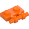 LEGO oranžová Deska 1 x 2 s Rukojeť (Otevřené konce) (2540)