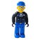 LEGO Policie - Modrá Nohy, Černá Bunda, Modrá Víčko, Sluneční brýle Minifigurka