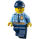 LEGO Policejní důstojník (Strniště, Dark Modrá Víčko) Minifigurka