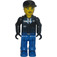 LEGO Policista s Černá Víčko s stříbrný Hvězda Minifigurka