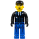 LEGO Policista s Černá Bunda a Černá Víčko Minifigurka