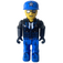 LEGO Policista s Modrá Víčko s stříbrný Hvězda Minifigurka