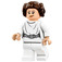 LEGO Princezna Leia s Bílá Výstroj s Detailed Pás (Crooked Smile / Zamračená tvář) Minifigurka