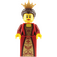 LEGO Queen s Červená Šaty a Koruna Minifigurka