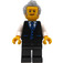 LEGO Receptionist s Černá Waistcoat a Modrá Tie Minifigurka