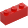 LEGO Červená Kostka 1 x 3 (3622 / 45505)