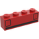 LEGO Červená Kostka 1 x 4 s Basic Auto Taillights (3010)