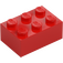 LEGO Červená Kostka 2 x 3 (3002)