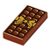 LEGO Červenohnědá Dlaždice 1 x 2 s Chocolate Tyčka a Gold Luk s drážkou (3069 / 25395)