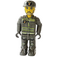 LEGO Res-Q worker s Bílá Vousy a Víčko Minifigurka