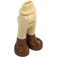 LEGO Barva opálení Boky s Pants s Reddish Hnědá Boots s tlustým pantem (16925 / 35573)