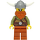 LEGO Viking Muž s Tmavě oranžová Vousy Minifigurka