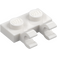 LEGO Bílá Deska 1 x 2 s Horizontální Clips (Otevřené klipy 'O') (49563 / 60470)