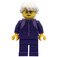 LEGO Žena v Dark Fialová Tracksuit s Dlouhé vlasy Minifigurka