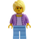 LEGO Žena v Medium Levandulová Bunda Minifigurka