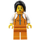 LEGO Žena v oranžová Zipper Bunda s Bílá Paže Minifigurka