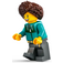 LEGO Žena s Tmavě tyrkysová Bunda a Coiled Vlasy Minifigurka