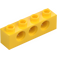 LEGO Žlutá Kostka 1 x 4 s otvory (3701)