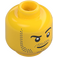 LEGO Žlutá Hlava s Smirk a Strniště Vousy (Zapuštěný pevný cvoček) (3626 / 37501)