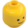 LEGO Žlutá Minifigurka Hlava s Standard Úsměv (Bezpečnostní cvoček) (55368 / 55438)