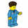 LEGO Astronaut v Modrá Uniform - Muž Minifigurka