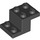 LEGO Black Konzola 2 x 3 s Deska a Step bez spodního držáku čepu (18671)