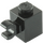 LEGO Black Kostka 1 x 1 s Horizontální klip (60476 / 65459)