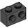 LEGO Black Kostka 1 x 2 s Study na Jeden Postranní (11211)