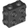 LEGO Black Kostka 1 x 2 x 1.6 s Postranní a Konec Study (67329)