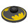 LEGO Černá Dish 2 x 2 s Batman Symbol (4740 / 55056)