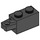 LEGO Black Závěs Kostka 1 x 2 Zamykání s Single Finger na Konec Horizontální (30541 / 53028)