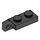 LEGO Black Závěs Deska 1 x 2 Zamykání s Single Finger na Konec Vertikální bez spodní drážky (44301 / 49715)