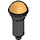 LEGO Černá Microphone s Polovina Gold Horní (20274 / 93520)