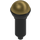 LEGO Černá Microphone s Polovina Gold Horní (20274 / 93520)