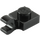 LEGO Black Deska 1 x 1 s Horizontální klip (Tlustý otevřený &#039;O&#039; klip) (52738 / 61252)