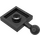 LEGO Black Deska 2 x 2 s Kulový kloub a Hole in Plate (3768 / 15456)