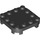 LEGO Black Deska 4 x 4 x 0.7 s Zaoblené rohy a Empty Middle (66792)
