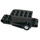LEGO Black Pullback Motor 9 x 4 x 2 1/3 s černou základnou, bílými otvory pro nápravu a čepy na předním horním povrchu (32283)