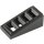LEGO Black Sklon 1 x 2 x 0.7 (18°) s Mřížka (61409)