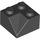 LEGO Black Sklon 2 x 2 (45°) s Dvojitý Concave (Hrubý povrch) (3046 / 4723)