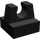 LEGO Black Dlaždice 1 x 1 s klipem (Žádný řez uprostřed) (2555 / 12825)