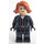 LEGO Černá Widow s Krátké vlasy s Printed Nohy a Tmavě azurová Trim Minifigurka